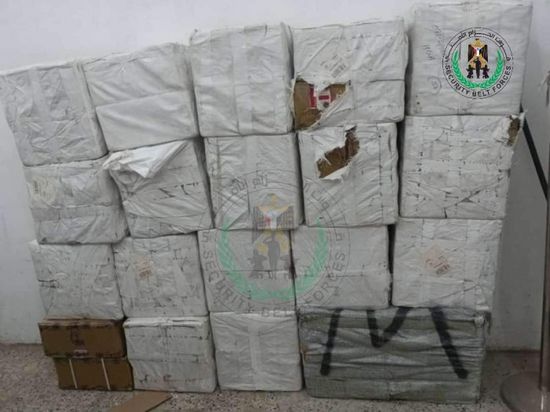 الحزام الأمني يضبط 20 ألف شريط من البرجبالين المخدر شرق العاصمة عدن